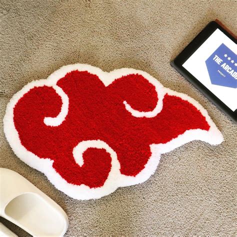 Red Cloud Anime Hand Tufted Rug Etsy