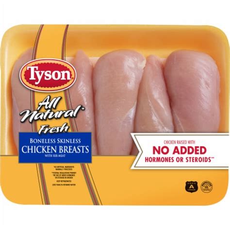 Tyson All Natural Fresh Boneless Skinless Chicken Breasts With Rib