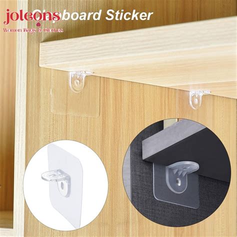 JOLEONS 10 20pcs Clapboard Sticker Hook Shelf Wardrobe Layered Triangle