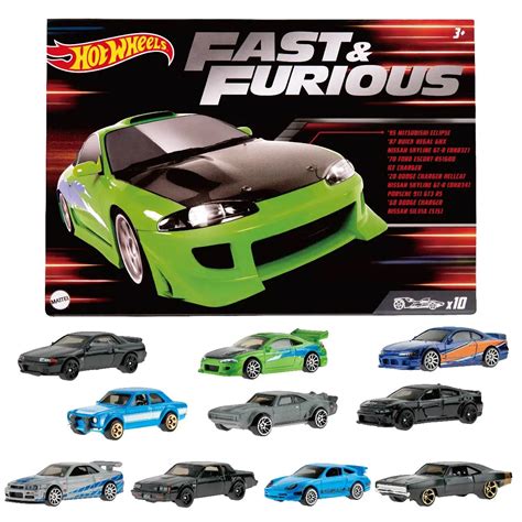 Caixa Hot Wheels Velozes e Furiosos Veículos