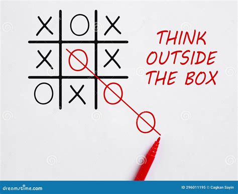 Think Outside The Box Thinking In An Original And Creative Way Stock