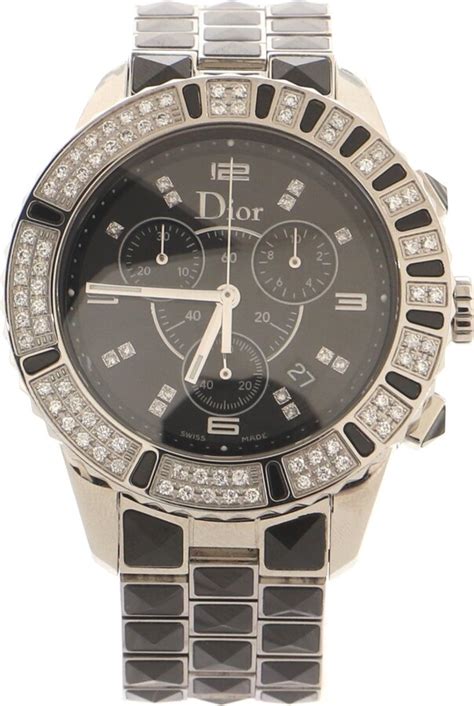 Christian Dior Christal Chronograph Quartz Watch Shopstyle