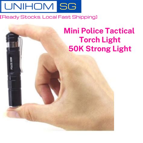 UnihomSG ReadyStock Japan Mini LED Police Torch Light 50K Super