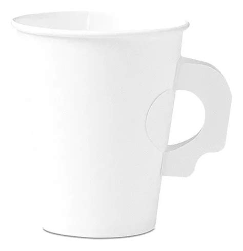 Vaso Papel Blanco C Asa Bebida Caliente Oz Piezas Env O Gratis