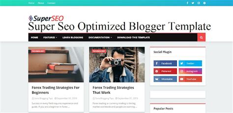 Super Seo Optimized Blogger Template