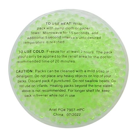 Round Aqua Pearls Hot And Cold Pack Totally Promotional