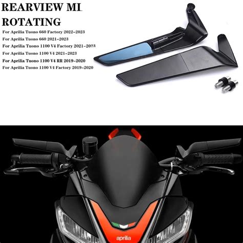 Motorcycle Wind Wing Adjustable Rotating Rearview Mirror For Aprilia