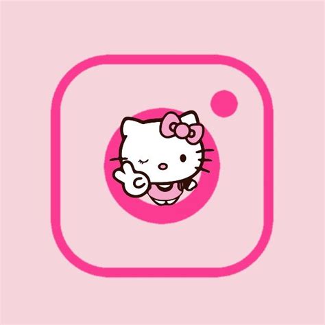 Hello Kitty Instagram App Icon Pink Hello Kitty Wallpaper Iphone