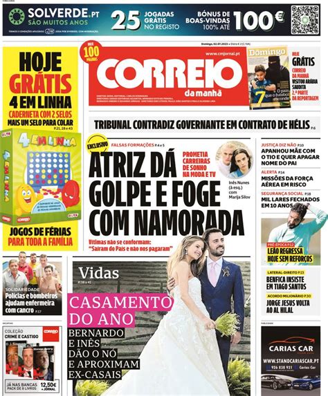 Capa Correio da Manhã 2 julho 2023 capasjornais pt