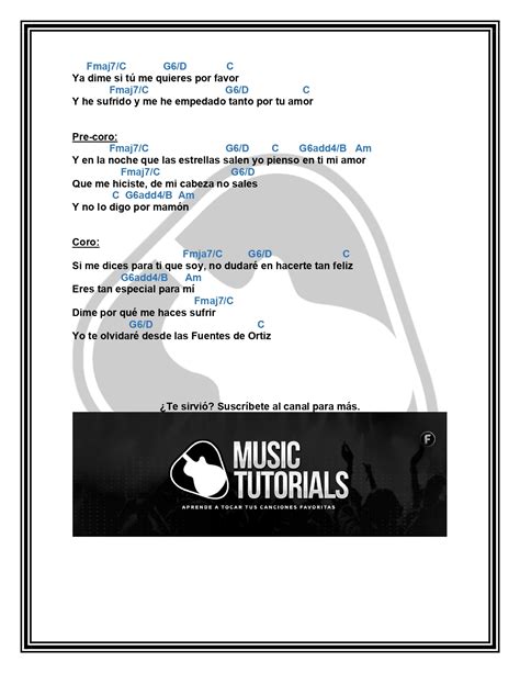 Fuentes De Ortiz Ed Maverick Letra Y Acordes By Musictutorials Page