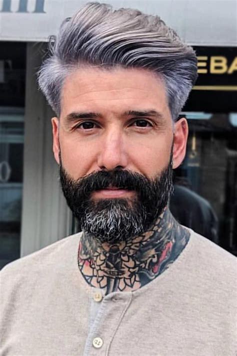 Silver Hair Ideas For Men With Styling Tips And Faqs Silver Hair Men Grey Hair Men Mens Hairstyles