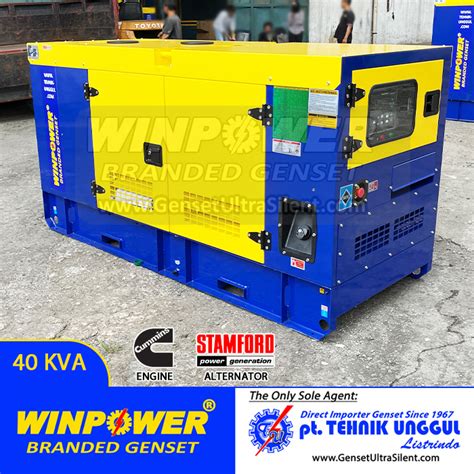 Genset Cummins Kva Silent Stamford Wp C By Winpower Jual Genset