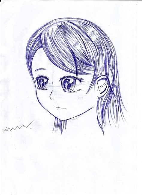 Blue Pen drawing by Anomal0 on DeviantArt