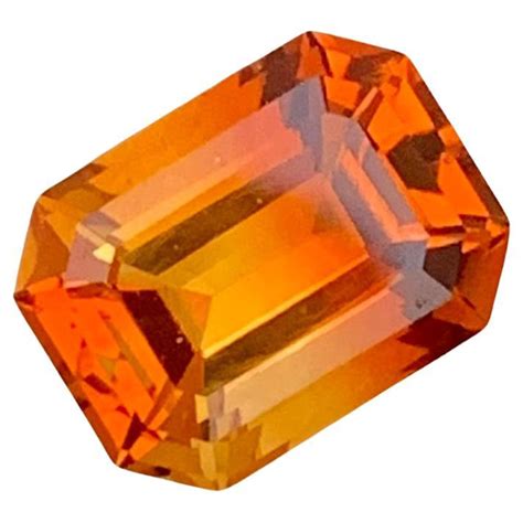 Carats Emerald Shape Madeira Citrine Gem For Jewellery Making For