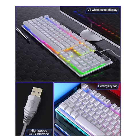 Rgb Keys Gaming Mechanical Touch Keyboard Led Backlit Usb Keyboard