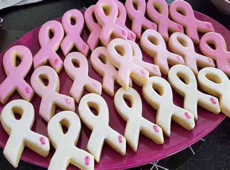 Breast Cancer Ribbons Breast Cancer Awareness Shortbread Cookies