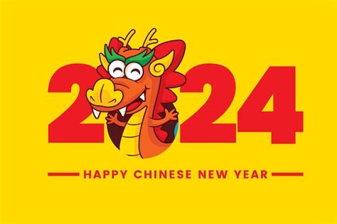 Premium Vector Cartoon Cute Chinese Dragon Zodiac Greeting Chinese