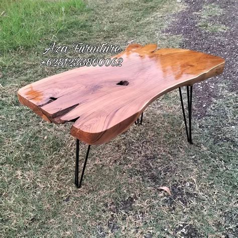 Meja Kopi Industrial Kayu Jati Aza Furniture