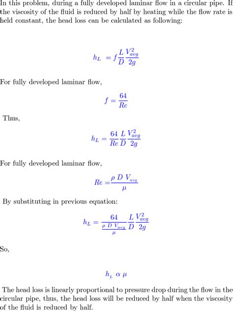 Consider Fully Developed Laminar Flow In A Circular Pipe If Quizlet