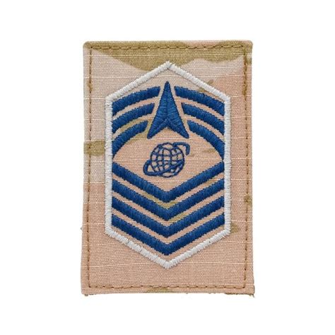 USSF Chief Master Sergeant Enlisted Insignia, Embroidered with Hook ...