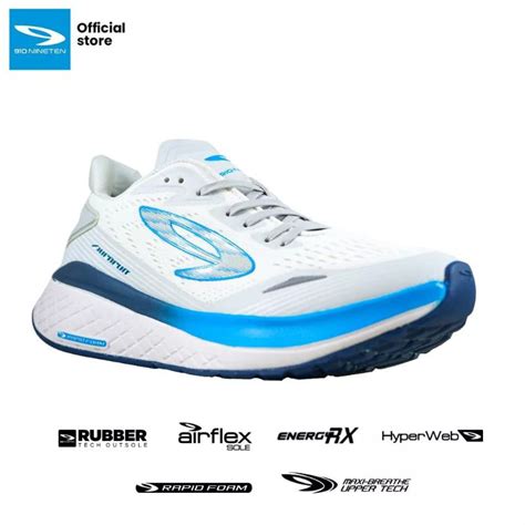 Jual Nineten Aurorun Sepatu Lari Running Putih Biru Navy