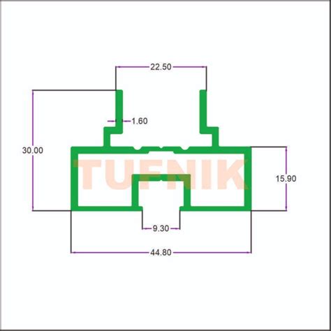 TUFNIK Aluminium Door Slim Profile Type 2 At Rs 220 Feet Aluminum