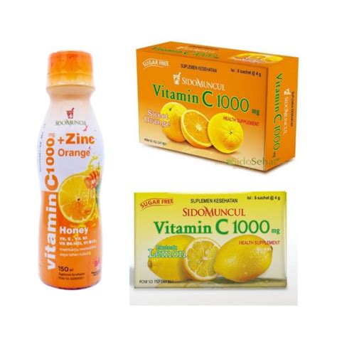 Jual Sidomuncul Vitamin C Sweet Orange Lemon Botol Sachet X