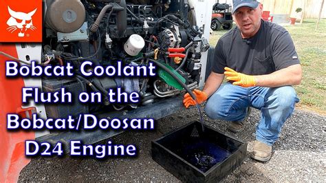 Bobcat Engine Coolant Flush On A T595 Bobcatdoosan Engine Youtube