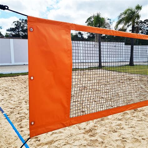 Rede Beach Tennis Banda Lateral Zaka Laranja M X M