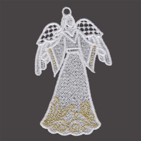 Fsl Golden Angels Free Standing Lace Machine Embroidery Etsy