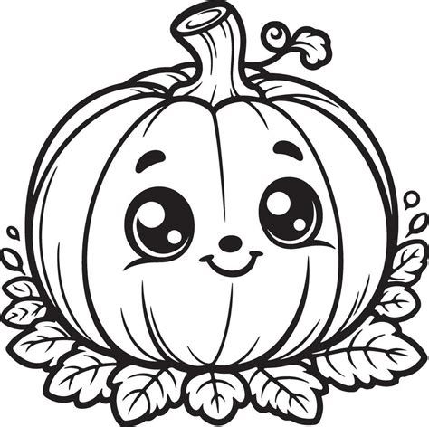 Pumpkin Coloring Page Vector Art, Icons, and Graphics for Free Download