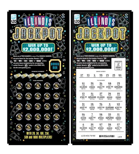 IL Lottery $20 Illinois Jackpot Scratch Off (Game #7463)