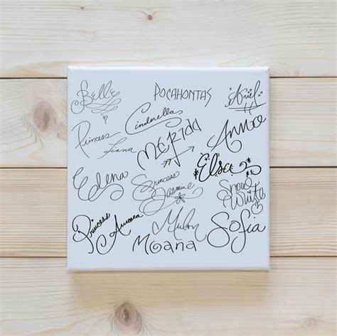 Disney Princess Signatures Bundle SVG PNG JPG Instant Download - Etsy