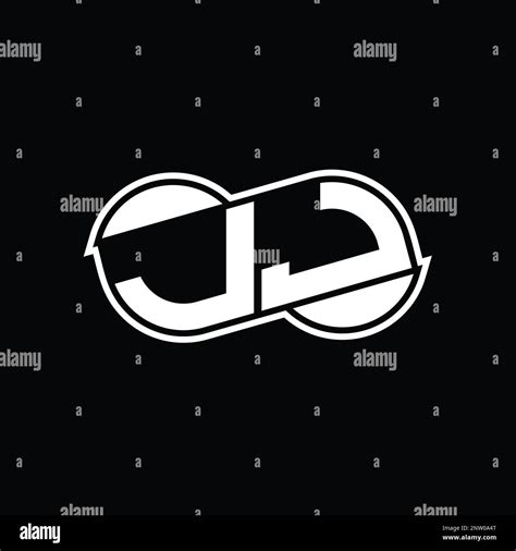 Jj Logo Monogram Abstract Infinity Shape Half Round Vector Images