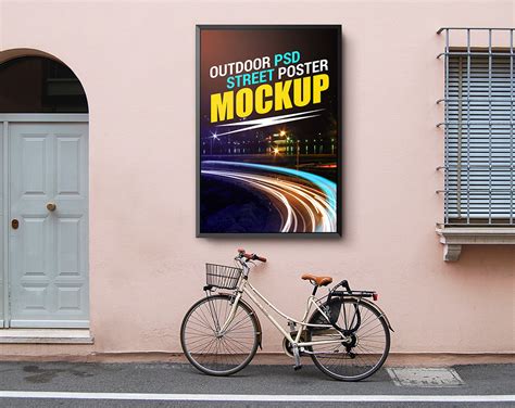 Outdoor Street Poster Mockup Freebies Fribly