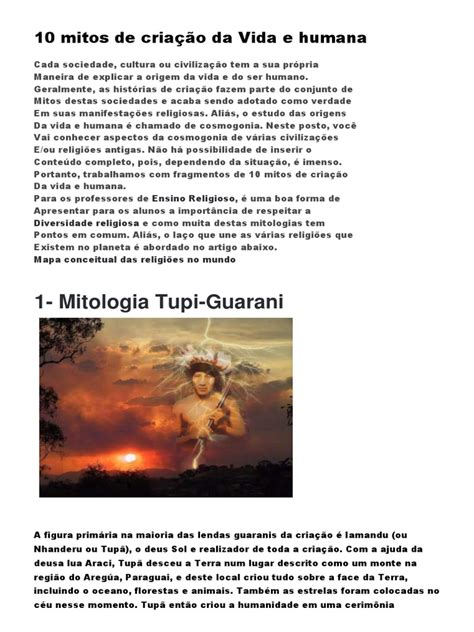 O Que É Mito De Criação