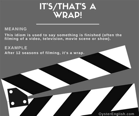 Idiom: That's a wrap (meaning & examples)