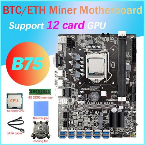 Card Gpu B Btc Mining Motherboard Cpu Fan Thermal Pad G Ddr Ram