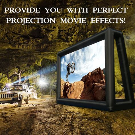 Snapklik.com : 25FT Inflatable Projector Movie Screen, One-Piece Design Front/Rear Projection ...