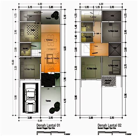 Denah Rumah Minimalis Lantai Luas Tanah M Desain Rumah Minimalis