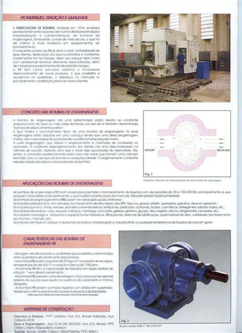 Catalogo bombas de engrenagens Bombas e Tubulações