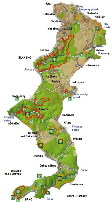 Moravský Kras Mapa Mapa