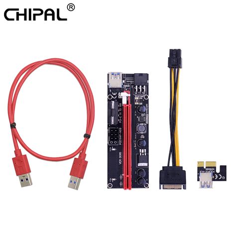 Chipal ver009s pci e riser cartão 009s pci express 1x a 16x extensor 1m