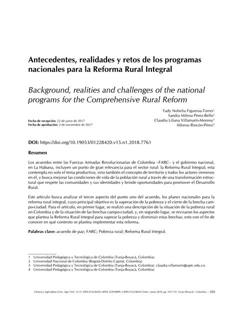 Pdf Antecedentes Realidades Y Retos De Los Programas Nacionales Para