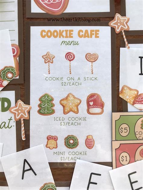 Christmas Cookie Cafe Pretend Play Shop Christmas Pretend Play