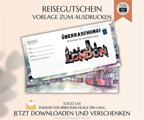 Reisegutschein London Zum Ausdrucken Gutschein Vorlage Geburtstag