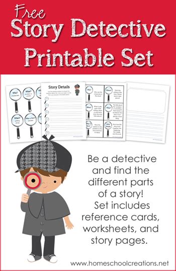 Free Story Detective Printable Set Free Homeschool Deals