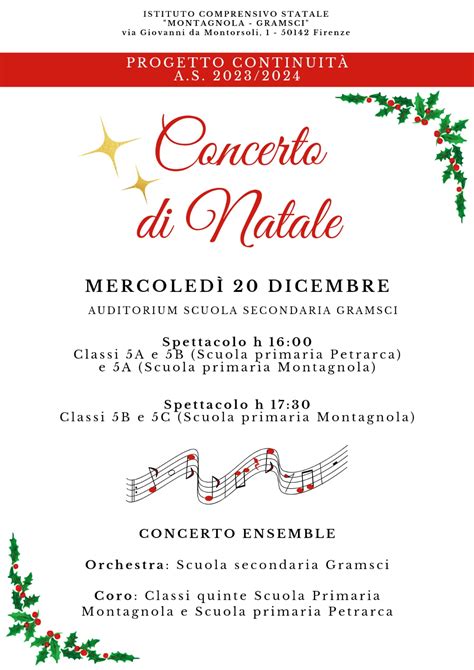 Progetto Continuita Concerto Di Natale A S Notizie