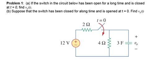 Solved If The Switch In The Circuit Below Has Been Open For Chegg