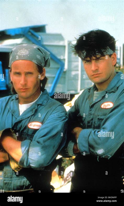 Men At Work 1990 Emilio Estevez Charlie Sheen Maw 002 Stock Photo